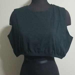 Modest T Black Crop Top
